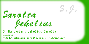 sarolta jekelius business card